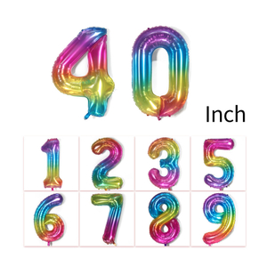Balão de número colorido de 40 polegadas